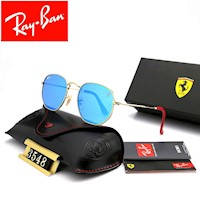 LENTES DE SOL RAYBAN HEXAGONAL RB3548 SCUDERIA FERRARI COLLECTION/ COLOR: CELESTE